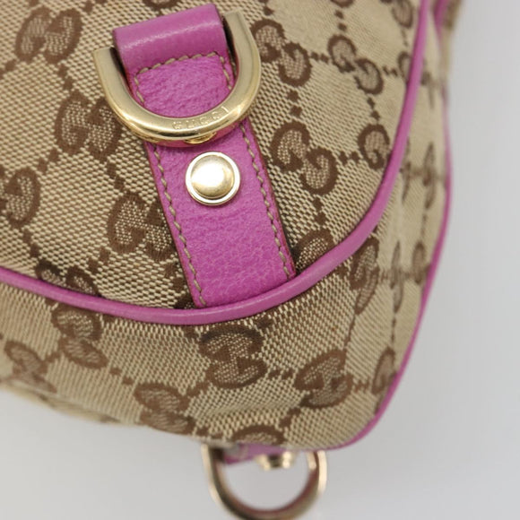 GUCCI GG Canvas Abbey Shoulder Bag Beige Gold 130737 Auth 187022SAV
