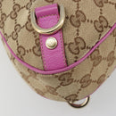 GUCCI GG Canvas Abbey Shoulder Bag Beige Gold 130737 Auth 187022SAV-14