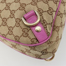 GUCCI GG Canvas Abbey Shoulder Bag Beige Gold 130737 Auth 187022SAV-16