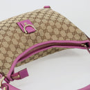 GUCCI GG Canvas Abbey Shoulder Bag Beige Gold 130737 Auth 187022SAV-6
