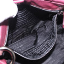 PRADA Shoulder Bag Leather Bordeaux Silver Auth 187025SAV-25
