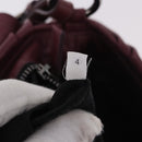 PRADA Shoulder Bag Leather Bordeaux Silver Auth 187025SAV-10