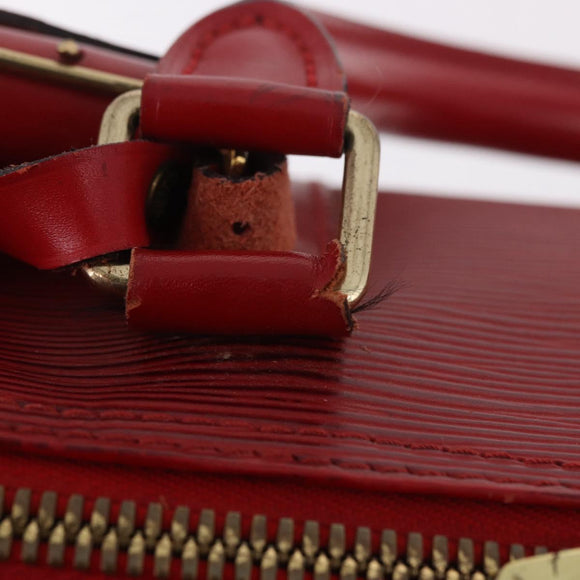 LOUIS VUITTON Epi Keepall 50 Boston Bag Red M42967 LV Auth 187026