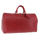 LOUIS VUITTON Epi Keepall 50 Boston Bag Red M42967 LV Auth 187026-1