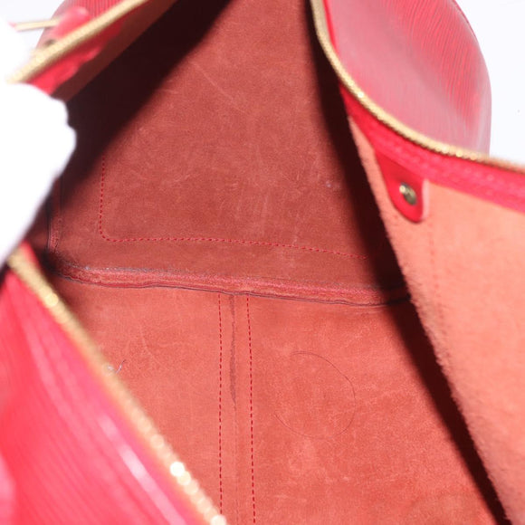 LOUIS VUITTON Epi Keepall 50 Boston Bag Red M42967 LV Auth 187026