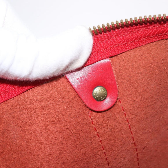 LOUIS VUITTON Epi Keepall 50 Boston Bag Red M42967 LV Auth 187026