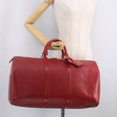 LOUIS VUITTON Epi Keepall 50 Boston Bag Red M42967 LV Auth 187026-24