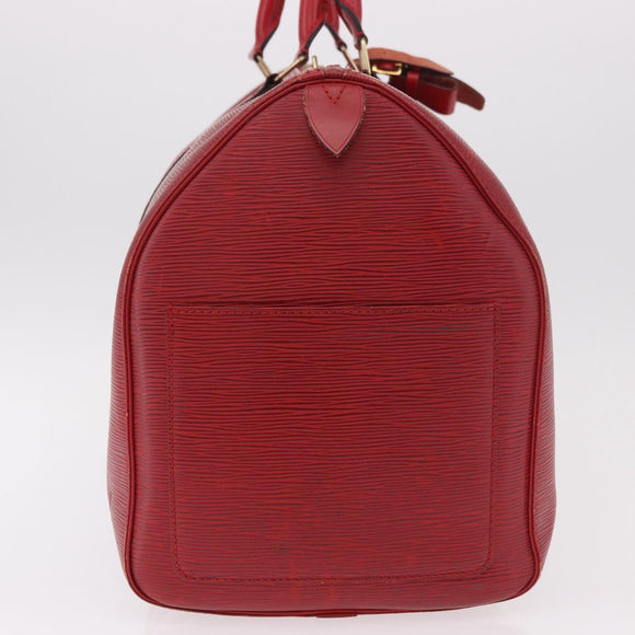 LOUIS VUITTON Epi Keepall 50 Boston Bag Red M42967 LV Auth 187026