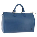 LOUIS VUITTON Epi Speedy 35 Hand Bag Toledo Blue M42995 LV Auth 187028SAV-1