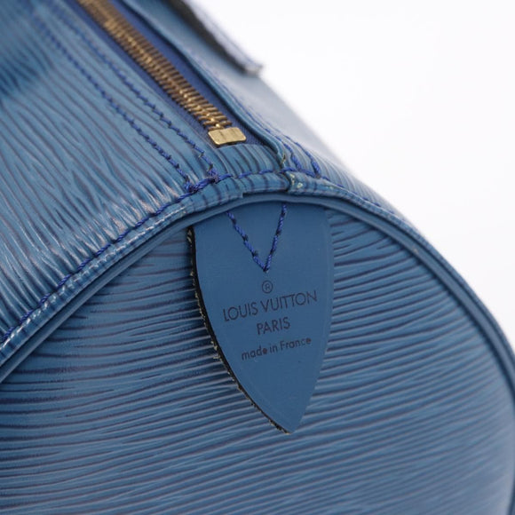 LOUIS VUITTON Epi Speedy 35 Hand Bag Toledo Blue M42995 LV Auth 187028SAV