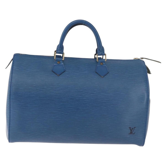 LOUIS VUITTON Epi Speedy 35 Hand Bag Toledo Blue M42995 LV Auth 187028SAV