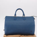 LOUIS VUITTON Epi Speedy 35 Hand Bag Toledo Blue M42995 LV Auth 187028SAV-12