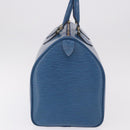 LOUIS VUITTON Epi Speedy 35 Hand Bag Toledo Blue M42995 LV Auth 187028SAV-4