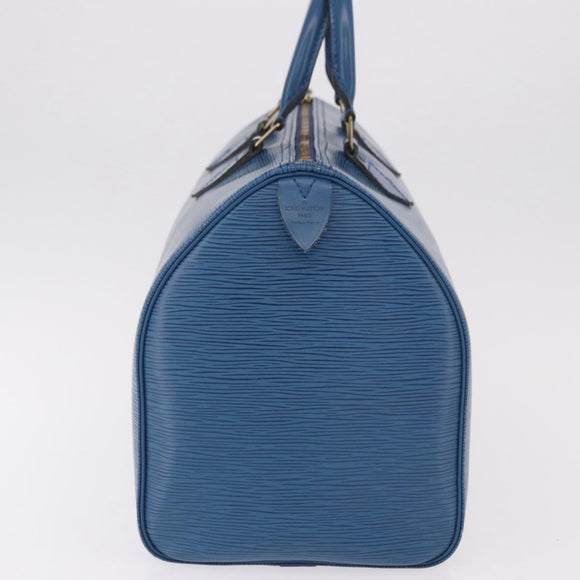 LOUIS VUITTON Epi Speedy 35 Hand Bag Toledo Blue M42995 LV Auth 187028SAV