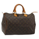 LOUIS VUITTON Monogram Speedy 35 Hand Bag M41524 LV Auth 187030SAV-1