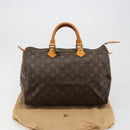 LOUIS VUITTON Monogram Speedy 35 Hand Bag M41524 LV Auth 187030SAV-12