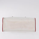 Miu Miu Hand Bag Leather White Silver Auth 187031-6