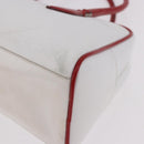 Miu Miu Hand Bag Leather White Silver Auth 187031-17