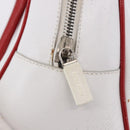 Miu Miu Hand Bag Leather White Silver Auth 187031-18