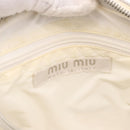 Miu Miu Hand Bag Leather White Silver Auth 187031-20