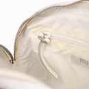 Miu Miu Hand Bag Leather White Silver Auth 187031-23