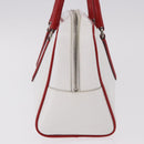 Miu Miu Hand Bag Leather White Silver Auth 187031-3