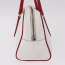 Miu Miu Hand Bag Leather White Silver Auth 187031-4