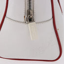 Miu Miu Hand Bag Leather White Silver Auth 187031-5