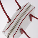 Miu Miu Hand Bag Leather White Silver Auth 187031-7