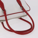 Miu Miu Hand Bag Leather White Silver Auth 187031-8