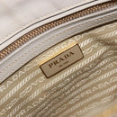 PRADA Hand Bag Saffiano leather 2way Gray Gold Auth 187034A-21