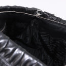 PRADA Gathered Hand Bag Lamb Skin 2way Black Silver Auth 187035SAV-21