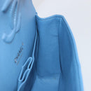 CHANEL Chain Double Flap Matelasse 25 Bag Lamb Skin Blue Gold CC Auth 187037SAM-26