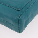 CHANEL Tote Bag met Schildpadmotief Ketting Lamshuid Turkoois Blauw CC Auth 187038A-13
