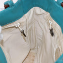 CHANEL Tote Bag met Schildpadmotief Ketting Lamshuid Turkoois Blauw CC Auth 187038A-17