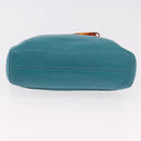 CHANEL Tote Bag met Schildpadmotief Ketting Lamshuid Turkoois Blauw CC Auth 187038A-9