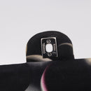 CHANEL Double Flap Chain Space Pattern Bag Canvas Black Silver CC Auth 187039SAM-23