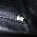 CHANEL Double Flap Chain Space Pattern Bag Canvas Black Silver CC Auth 187039SAM-11
