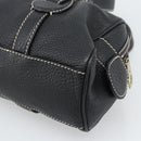 CELINE Tote Bag Leather Black Gold Auth 187040SAV-15