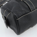 CELINE Tote Bag Leather Black Gold Auth 187040SAV-16