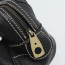 CELINE Tote Bag Leather Black Gold Auth 187040SAV-17