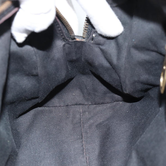 CELINE Tote Bag Leather Black Gold Auth 187040SAV