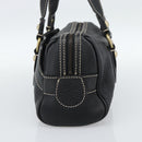 CELINE Tote Bag Leather Black Gold Auth 187040SAV-4
