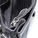 CELINE Chain Shoulder Bag Leather Black Silver Auth 187041SAV-26
