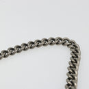 CELINE Chain Shoulder Bag Leather Black Silver Auth 187041SAV-8