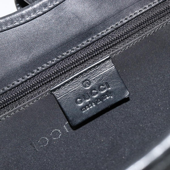 GUCCI Jackie Shoulder Bag Leather Black Silver 002 1067 Auth 187042SAV