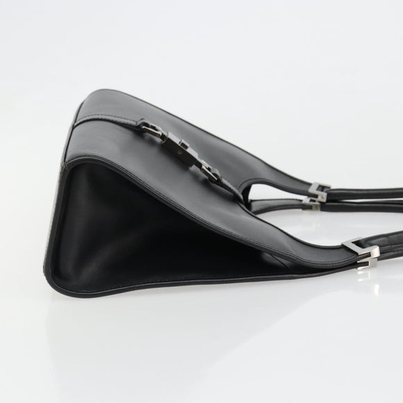 GUCCI Jackie Shoulder Bag Leather Black Silver 002 1067 Auth 187042SAV