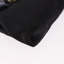 Miu Miu Hand Bag Satin Black Gold Auth 187043A-14