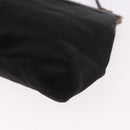 Miu Miu Hand Bag Satin Black Gold Auth 187043A-17