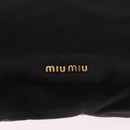 Miu Miu Hand Bag Satin Black Gold Auth 187043A-18
